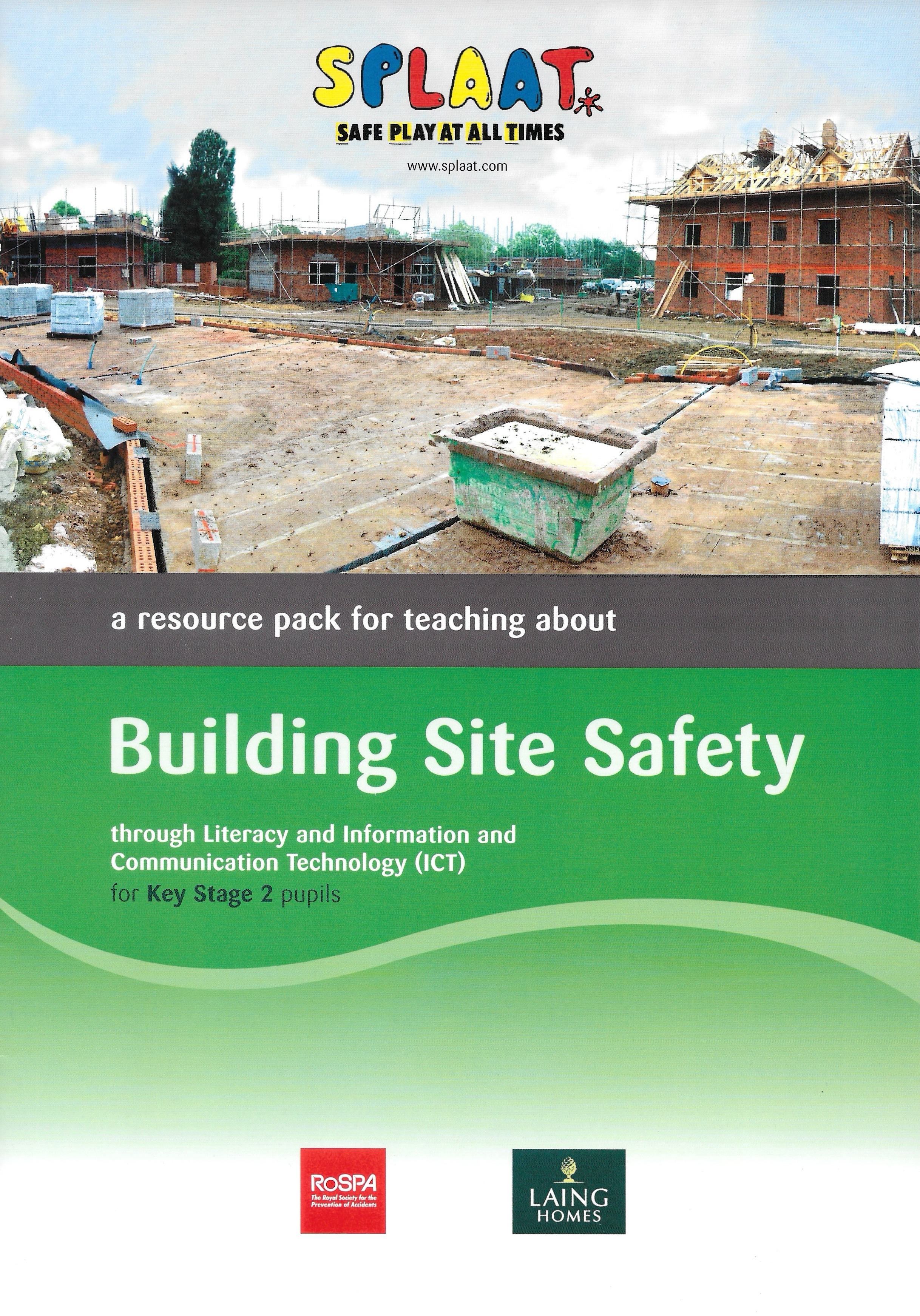 Image of front cover, including a building site, and the resource title of Building Site Safety fpor Key Stage 2